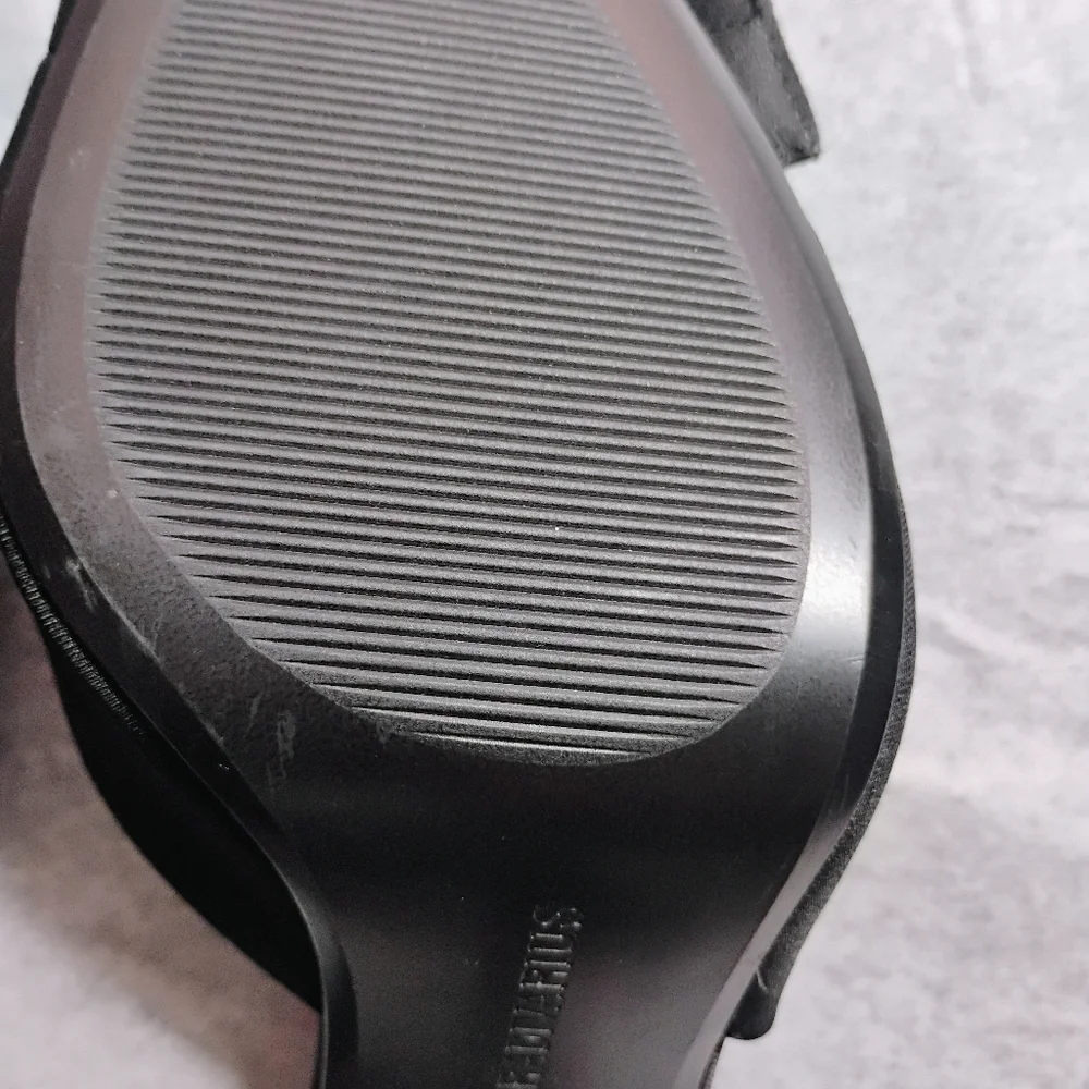 Stradivarius Black Buckle Slingback Heels NWT Size 40 - Picture 7 of 17